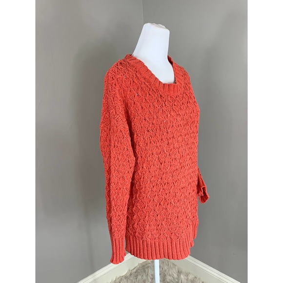 Seven 7 Chenille Chunky Loose Weave Spring Summer Sweater Rustic Luxury Coastal - Picture 7 of 11
